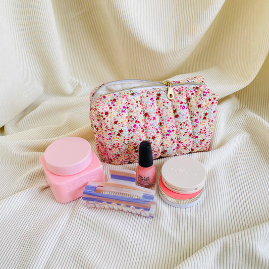 Trousse de toilette - Jardin rose