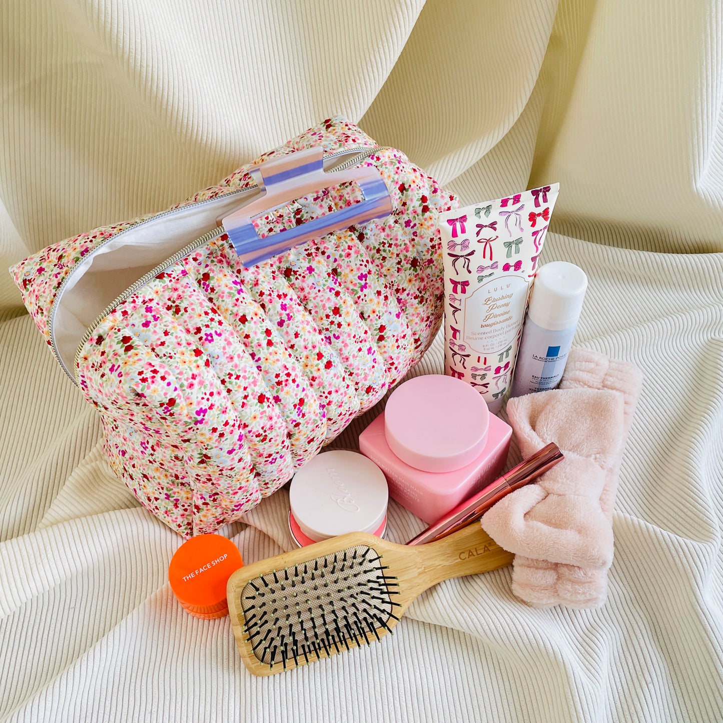 Trousse de toilette - Jardin rose