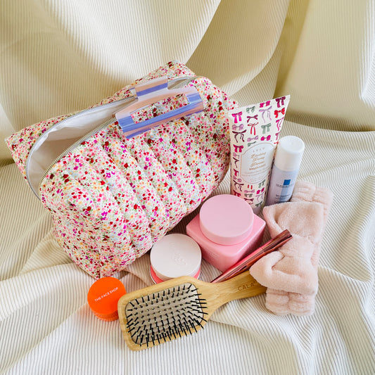 Trousse de toilette - Jardin rose
