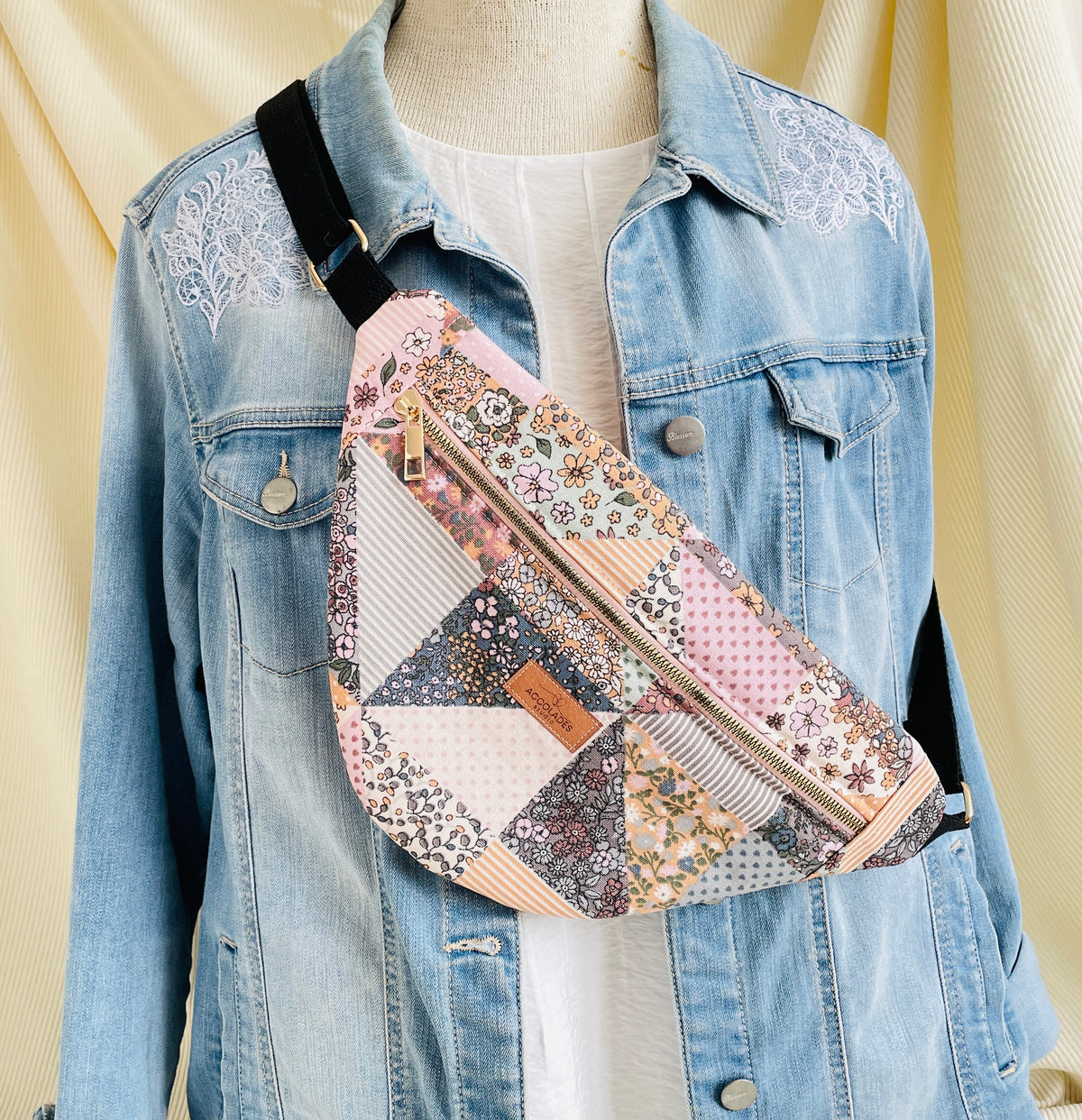 Sac banane - Patchwork printanier