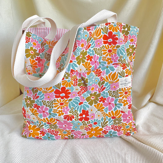 Sac fourre-tout Maya - Coton Begonias